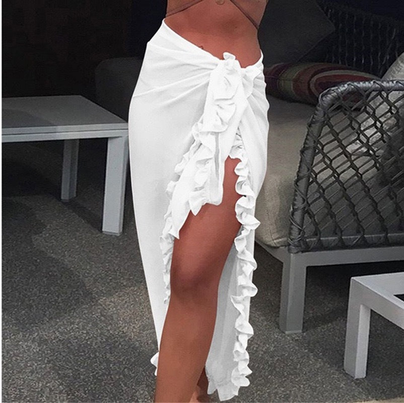 Women's Outdoor Sun-proof Beach Skirt Chiffon Lace Skirt